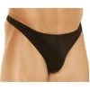 Elegant Moments Men's Black Lycra Thong