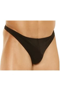 Elegant Moments Men's Black Lycra Thong