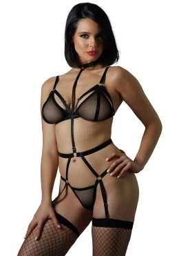 Allure Lingerie Black Touch Me If You Dare Teddy