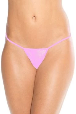 BodyShotz Pink Low T-Back Thong Lingerie