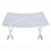 Shirley Of Hollywood White Stretch Lace Garter Belt