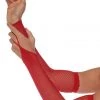 Leg Avenue Red Fishnet Loop Finger Gloves