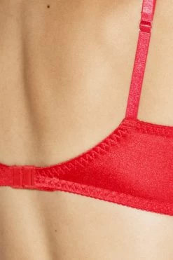 Shirley Of Hollywood Lingerie Red Classic Lace Shelf Bra