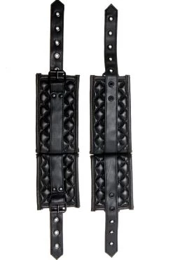 Allure BDSM Quilted Faux Leather Ankle & Wrist Cuffs