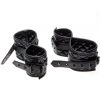 Allure BDSM Quilted Faux Leather Ankle & Wrist Cuffs