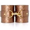 Allure BDSM X-Play Bronze Quilted Wrist Cuffs 2 Allure BDSM X-Play Bronze Quilted Wrist Cuffs