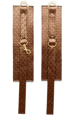Allure X-Play Bronze Quilted Ankle Restraints