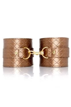 Allure X-Play Bronze Quilted Ankle Restraints