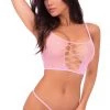 Rene Rofe Best Sellers Open Love Hottie 2PC Bra Set - Pink
