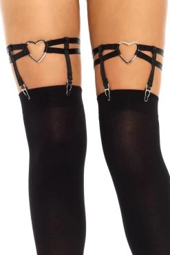 Leg Avenue Dual Strap & Metal Hearts Thigh High Leg Harnesses Best Sellers