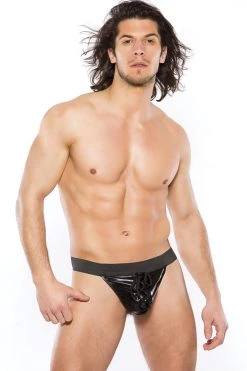 Allure Men's Wet Look Thong Panty Male Thongs