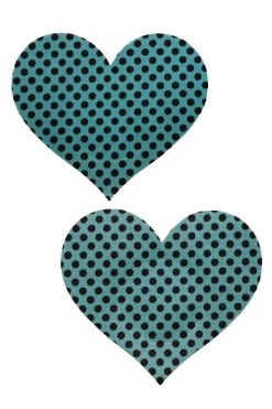 GE Apparel Aqua Blue Heart Nipple Pasties