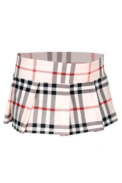 Music Legs Brown Plaid Schoolgirl Skirt School Girl Outfits