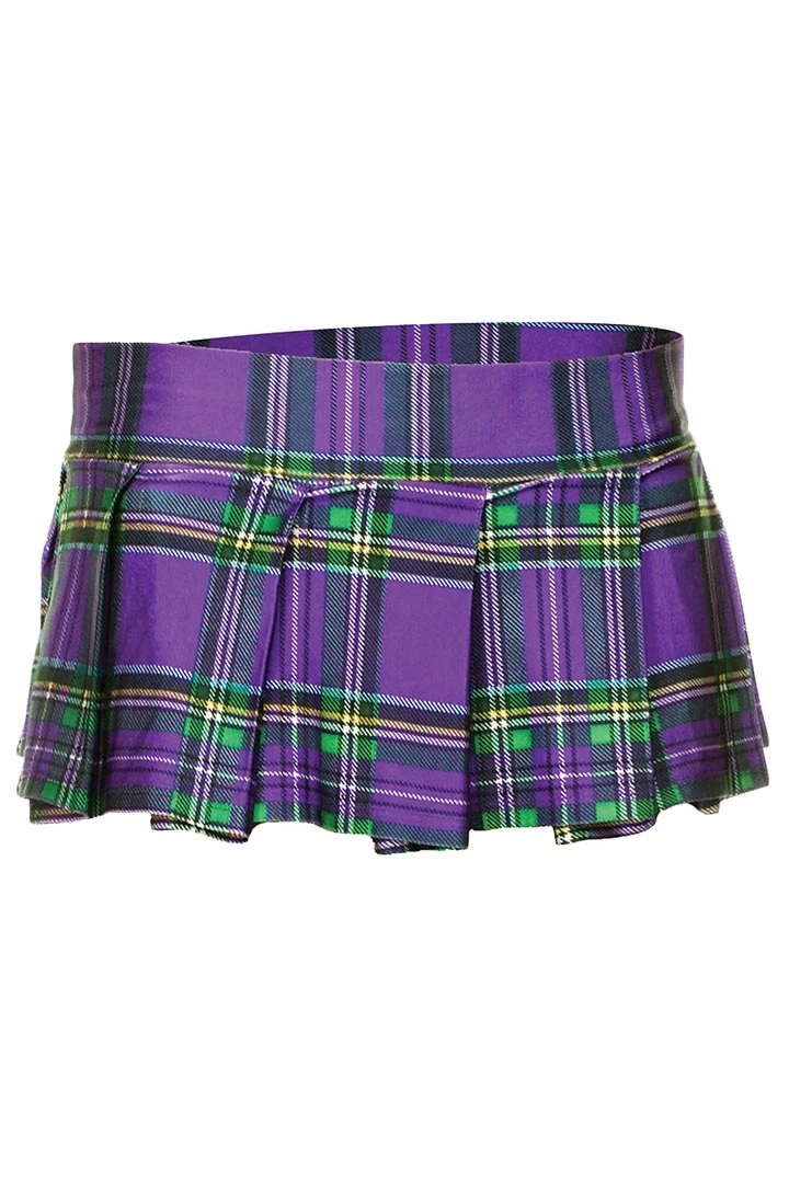 Music Legs School Girl Outfits Plaid Schoolgirl Skirt - Purple 4 Music Legs School Girl Outfits Plaid Schoolgirl Skirt - Purple