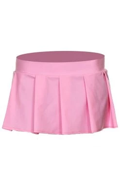 Music Legs School Girl Outfits Schoolgirl Pleated Skirt - Pink