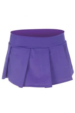 Music Legs School Girl Outfits Schoolgirl Pleated Skirt - Purple