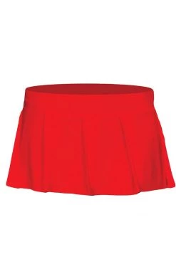 Music Legs Schoolgirl Pleated Skirt - Red School Girl Outfits