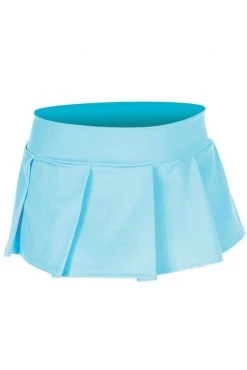 Music Legs School Girl Outfits Schoolgirl Pleated Skirt - Turquoise