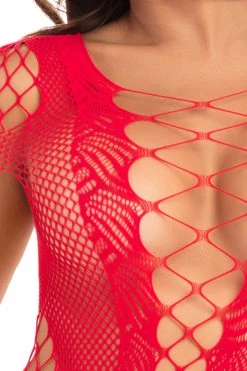 Rene Rofe Time 2 Slay Mini Dress - Red Bodystocking Lingerie