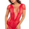 Rene Rofe Time 2 Slay Mini Dress - Red Bodystocking Lingerie