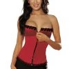 Shirley Of Hollywood Red Satin Venice Lace Corset 2 Shirley Of Hollywood Red Satin Venice Lace Corset