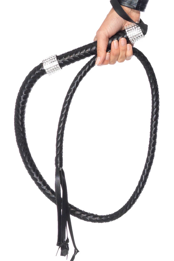 Leg Avenue Rhinestone Handle Vixen Whip 3 Leg Avenue Rhinestone Handle Vixen Whip
