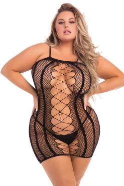 Rene Rofe Bodystocking Lingerie Black Middle Out Mini Dress 9 Rene Rofe Bodystocking Lingerie Black Middle Out Mini Dress