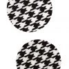 GE Apparel Black & White Houndstooth Circle Nipple Pasties Accessories 1 GE Apparel Black & White Houndstooth Circle Nipple Pasties Accessories
