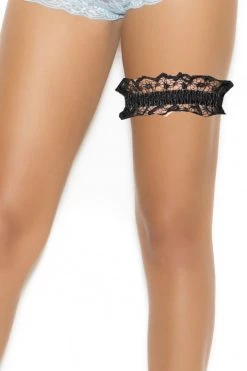 Elegant Moments Black Lace Leg Garter