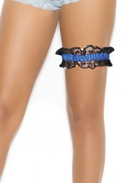 Elegant Moments Royal Blue Lace Leg Garter Dancewear