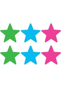 XGEN Neon Star 3PK - Green Blue Pink Nipple Pasties Lingerie