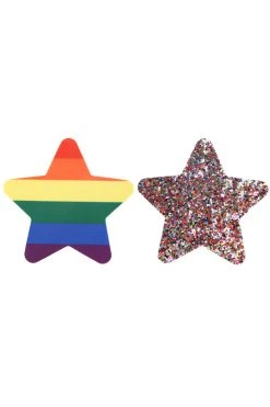 XGEN Pride And Rainbow Glitter Stars Nipple Pasties Lingerie