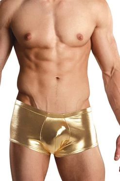 Magic Silk Heavy Metal Gold Mini Short Lingerie