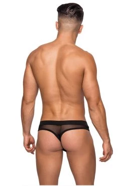 Magic Silk Black Hose Thong Male Thongs