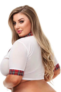 XGEN Red Teacher Pet Schoolgirl Top