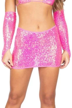 Roma Pink 1pc Sequin Skirt