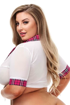 XGEN Pink Teacher Pet Schoolgirl Top School Girl Outfits