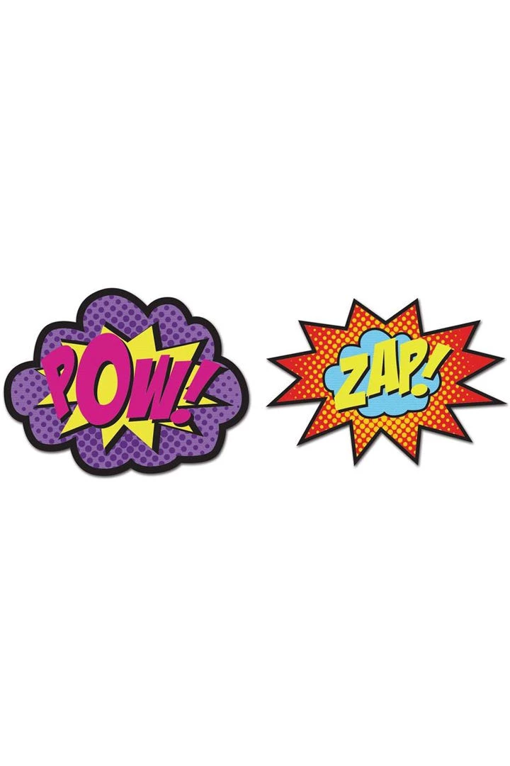 XGEN POW/ZAP Superhero Nipple Pasties 4 XGEN POW/ZAP Superhero Nipple Pasties