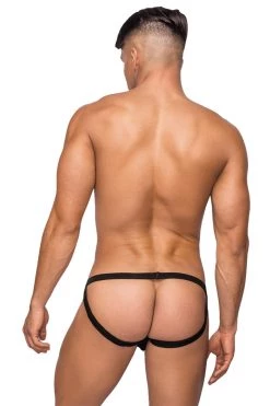 Magic Silk Black Hose Jock Male Thongs
