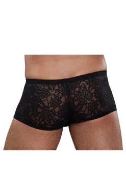 Magic Silk Stretch Lace Black Mini Short Lingerie