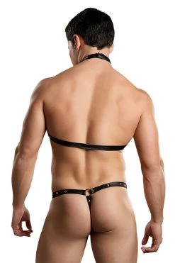 Magic Silk Black Fetish Gladiator Harness