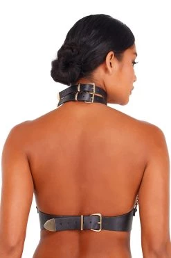 Roma Leatherette & Chain Holster Lingerie