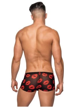 Magic Silk Black Lips Print Mini Short