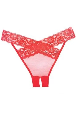 Allure Lingerie Red Desire Crotchless Panty