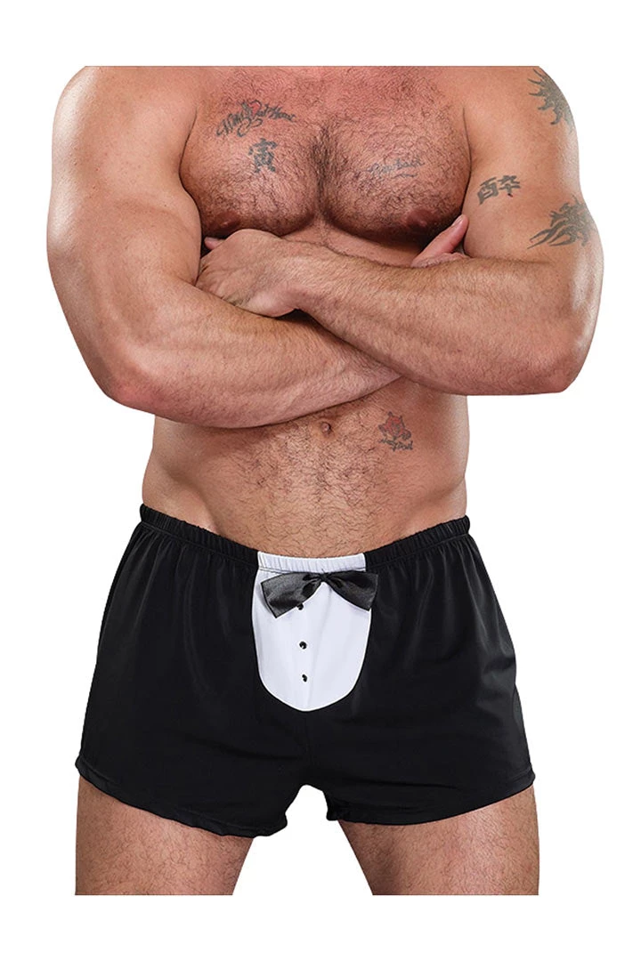 Magic Silk Black Novelty Tuxedo Boxer Lingerie 4 Magic Silk Black Novelty Tuxedo Boxer Lingerie