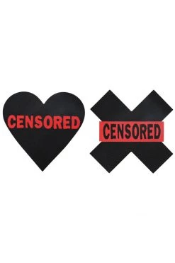 XGEN Lingerie Censored Hearts And X Nipple Pasties