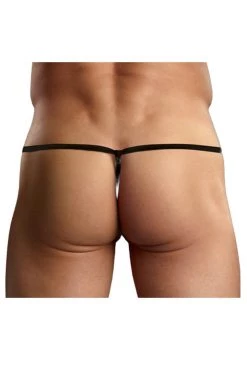 Magic Silk Stretch Lace Black Posing Strap