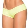 Mapale Wet Look Neon Green Stretch Boyshort Panty