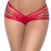 Mapale Wet Look Red Slash Panty