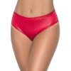 Mapale Wet Look Red Ruched Panty Latex Lingerie